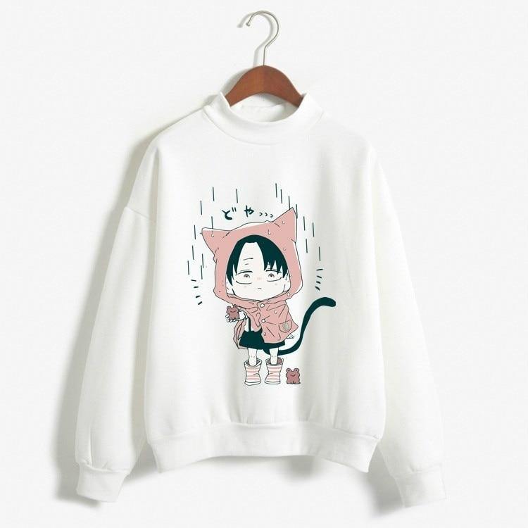 ⌜Attack On Titan⌟ Chibi Neko Levi Sweatshirt - WonderBoy